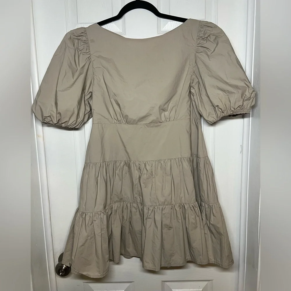lpa beige dress LPA Ella Mini Dress in Beige